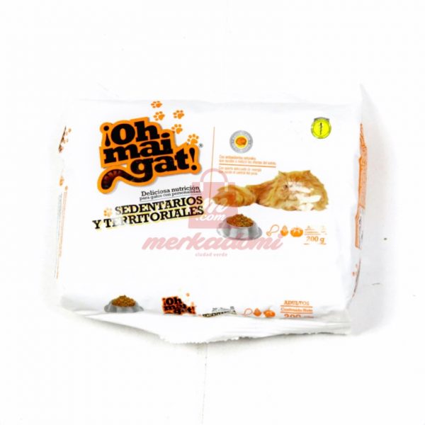 COMIDA PARA GATOS OH MAI GAT SEDENTARIOS Y TERRITORIALES X 200GR