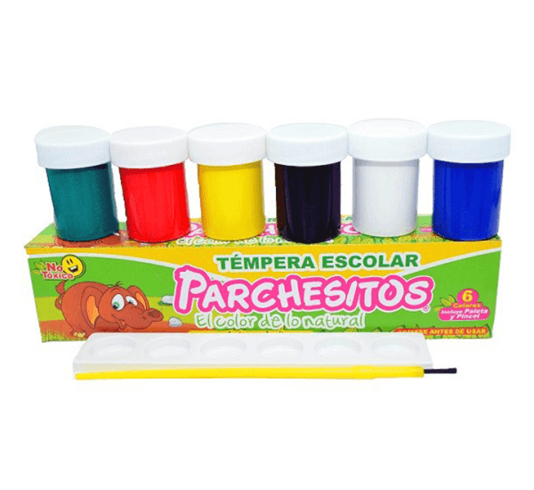 TEMPERAS CAJA X 6 COLORES