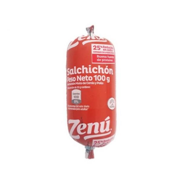 SALCHICHÓN MIXTO DE CERDO ZENÚ X100G