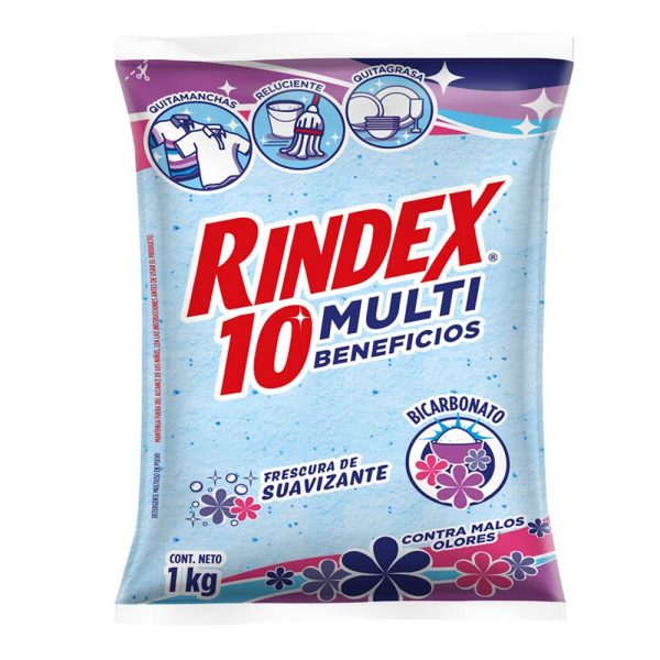 DETERGENTE EN POLVO MULTI BENEFICIOS RIDEX 10 X1Kg