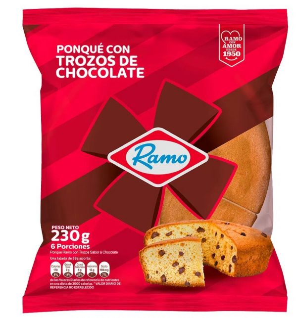 PONQUÉ CON TROZOS DE CHOCOLATE RAMO X230G