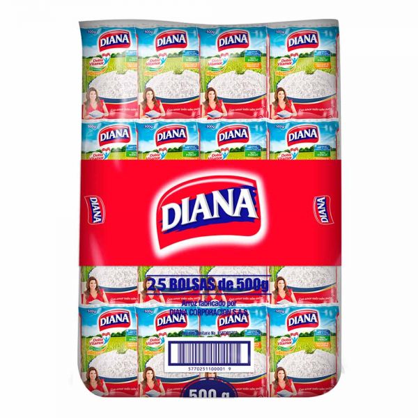 ARROBA ARROZ DIANA X25 UNIDADES DE 500GR C/U