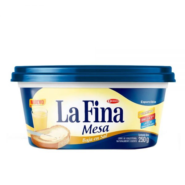 MANTEQUILLA ESPARCIBLE LA FINA BAJA EN SAL X250GR